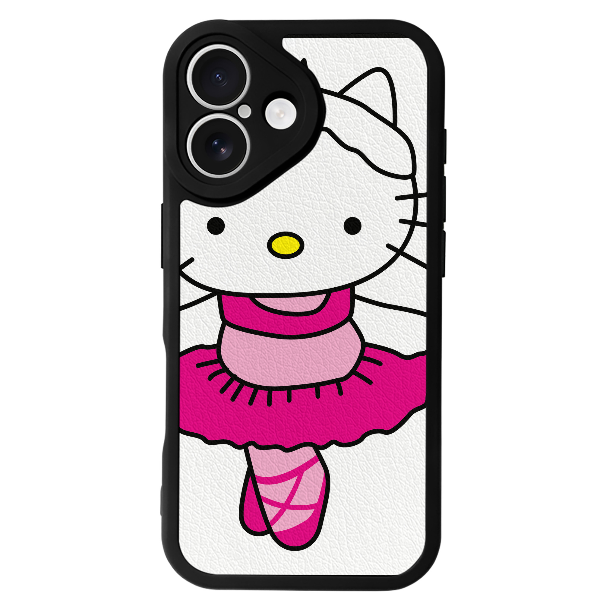（画像用） Hello Kitty ハローキティ 【iPhone 16シリーズ対応】シリコンスマホケース（レザー調） 材質：シリコン